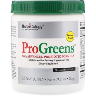 Nutricology, プログリーンズ®, 先進プロバイオティックフォーミュラ配合 9.27 オンス (265 g)