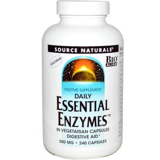 Source Naturals, ベジタリアン日常不可欠な酵素、500mg、240カプセル