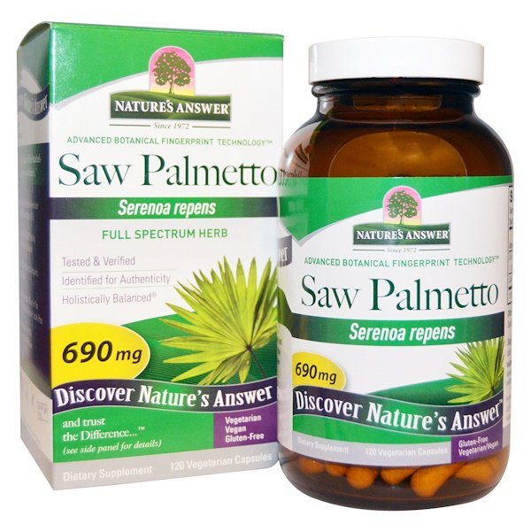 Nature's Answer, ソーパルメット, フルスペクトラムハーブ, 690 mg, 120 Veggie Caps