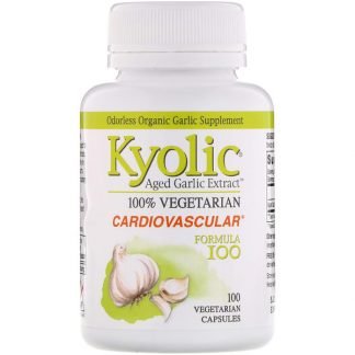 Kyolic, 熟成にんにく抽出液、Cardiovascular（毎日の健康をサポート）フォーミュラ100、植物性カプセル100粒