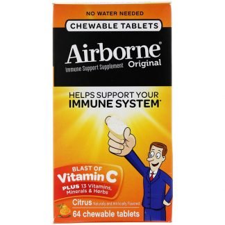 AirBorne, チュアブル錠、シトラス、64 チュアブル錠
