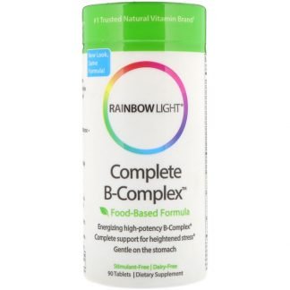Rainbow Light, 完全なB複合体, 食品ベースのフォーミュラ, 90錠