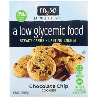 Fifty 50, Low Glycemic Chocolate Chip Cookies, 7 oz (198 g)