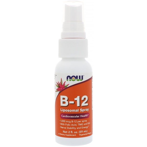 Now Foods, B12リポソームスプレー、1000mcg、2 fl oz (59 ml)
