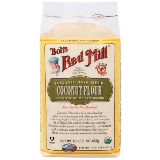 Bob's Red Mill, オーガニック・食物繊維が豊富なココナッツ粉, グルテンフリー, 16 oz (453 g)