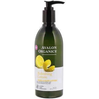 Avalon Organics, Hand & Body Lotion, Refreshing Lemon, 12 oz (340 ml)