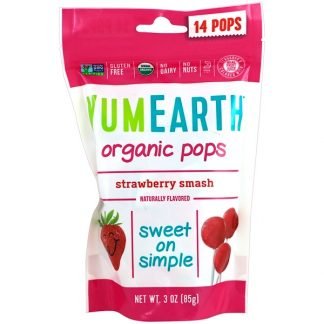 YumEarth, オレンジストロペリーポップス、ストロベリースマッシュ、14ポップス、 3 oz (85 g)