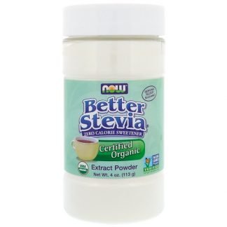 Now Foods, 有機認定、ベター・ステビア(Better Stevia)、抽出パウダー、4 oz (113 g)