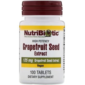 NutriBiotic, Grapefruit Seed、エキス、125 mg、100 粒