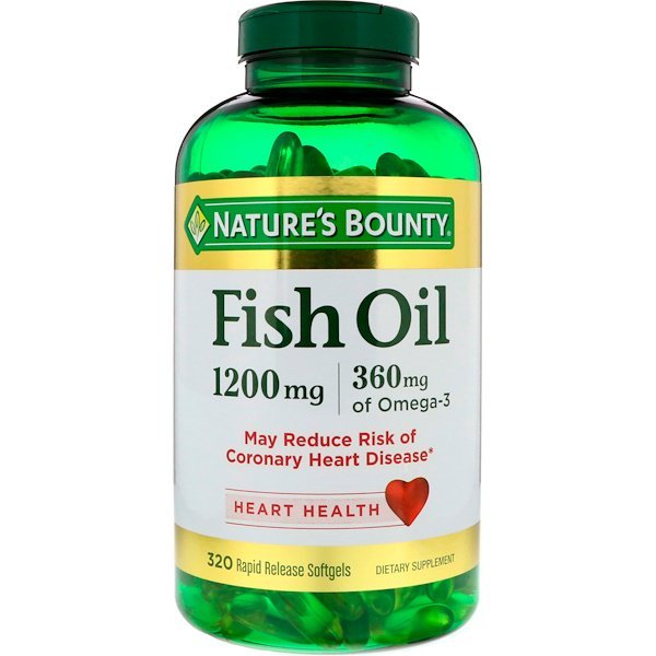 Nature's Bounty, フィッシュオイル、1200 mg、320ソフトゲル