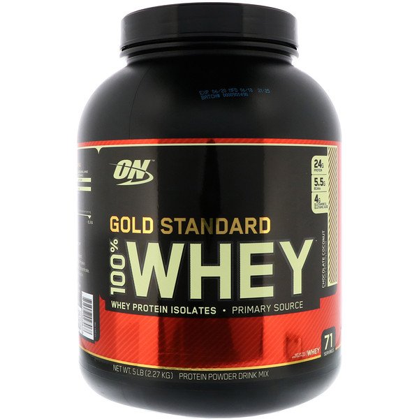 Optimum Nutrition, (オプティマムニュートリション)ゴールドスタンダード、100%ホエイ、チョコレートココナッツ、5ポンド(2.27 kg)