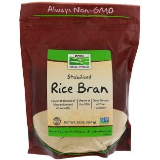 Now Foods, Real Food、安定化済み米糠、20 oz (567 g)