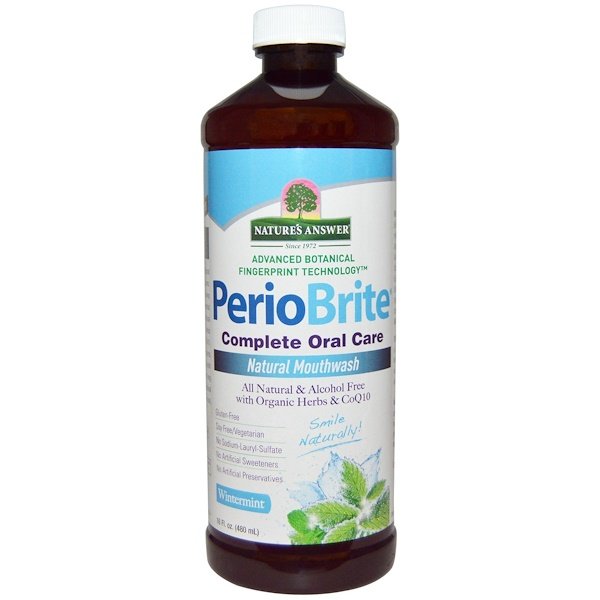 Nature's Answer, PerioBrite, 自然のマウスウォッシュ, ウィンターミント, 480 ml