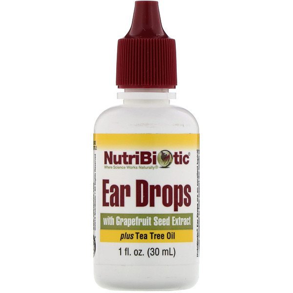 NutriBiotic, イヤードロップス グレープフルーツシードエクストラクト プラス ティーツリーオイル、30ml(1fl oz)
