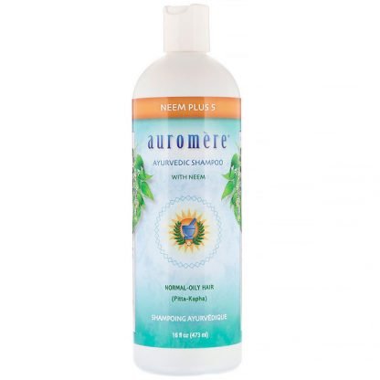 Auromere, ニーム入りアーユルヴェーダシャンプー、ニームプラス5、473ml（16液量オンス）