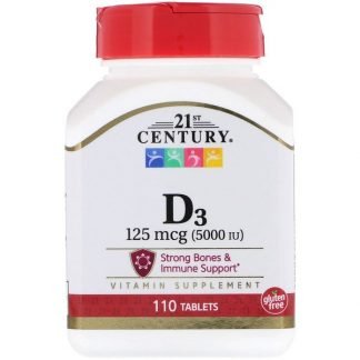 21st Century, Vitamin D3, 125 mcg (5,000 IU), 110 Tablets