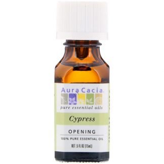 Aura Cacia, ピュア エッセンシャル オイル, 檜, 0.5 fl oz (15 ml)