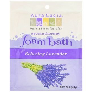 Aura Cacia, アロマセラピー フォーム・バス, リラックスする ラベンダー, 2.5 オンス (70.9 g)
