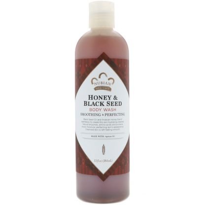 Nubian Heritage, ボディウォッシュ, ハニー & ブラックシード, 13 液量オンス (384 ml)
