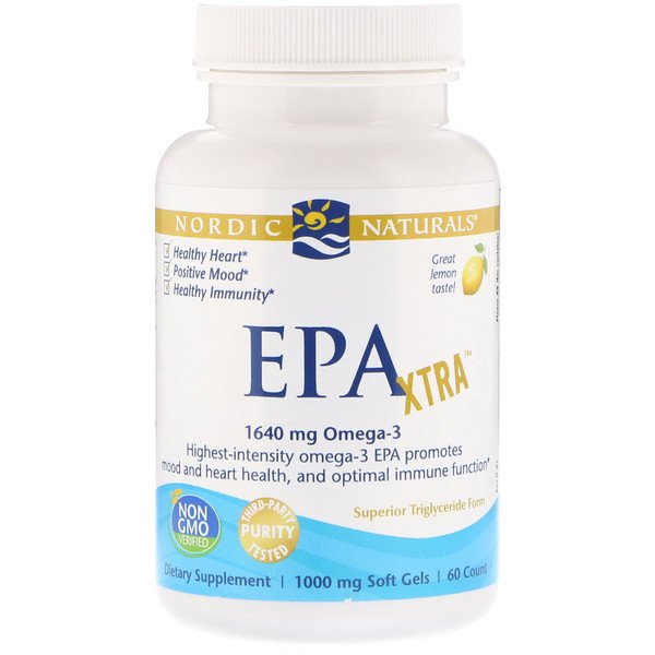 Nordic Naturals, EPA エクストラ, レモン, 1000 mg, 60 ソフトカプセル
