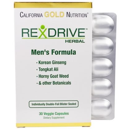 California Gold Nutrition, Rexdriveハーバル、男性用フォーミュラ 30ベジタブルカプセル