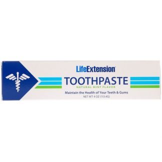 Life Extension, 歯磨剤、天然ミントの香り、113.4g（4oz）