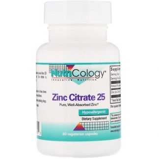Nutricology, 亜鉛キレート25、植物性カプセル60錠