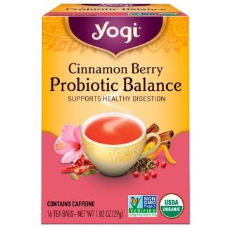 Yogi Tea, オーガニッククランベリースパイスプロバイオティクバランス、16ティーバッグ、1.02オンス (29 g) (Discontinued Item)