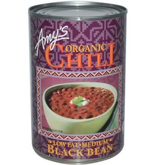 Amy's, オーガニック・チリ, ブラックビーン, 低脂肪, ミディアム, 14.7 オンス (416 g)