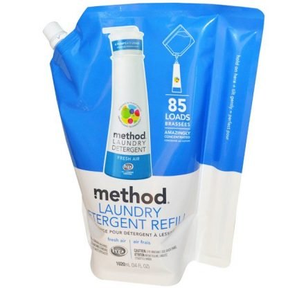Method, 洗濯洗剤詰め替え, 85ロード, 新鮮な空気, 34液量オンス (1,020 ml)