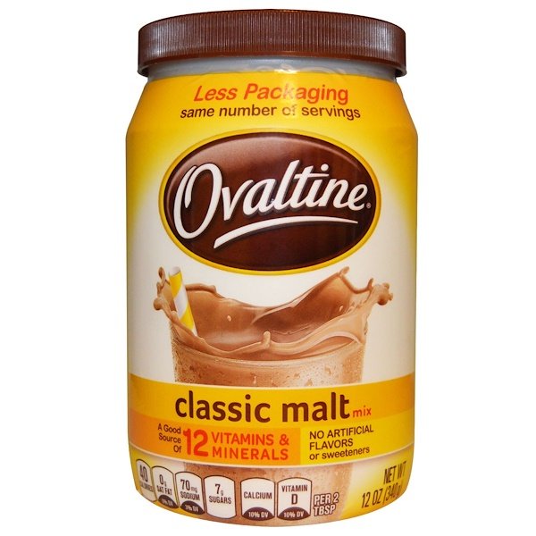 Ovaltine, クラシック・モルトミックス, カフェインフリー, 12 オンス (340 g)