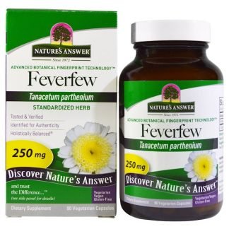 Nature's Answer, フィーバーフュー、 標準化ハーブ、 250 mg、 90植物性カプセル