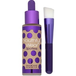 Physicians Formula, ユースフルウェアー、 コスメシューティカルユースブースティング、 スポットレスファンデーション&ブラシ、 SPF 15、 ミディアム、 1.0オンス (28.35 g)