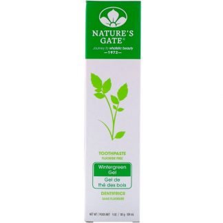 Nature's Gate, 天然歯磨き粉、フッ素不使用、ウィンターグリーン ジェル、5 オンス (141 g)