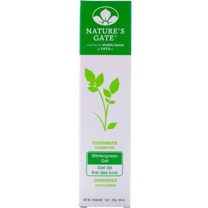 Nature's Gate, 天然歯磨き粉、フッ素不使用、ウィンターグリーン ジェル、5 オンス (141 g)