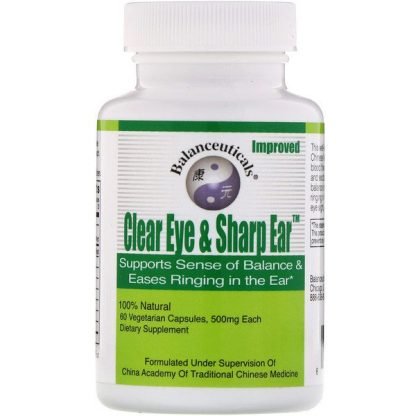 Balanceuticals, Clear Eye & Sharp Ear（クリアアイ＆シャープイヤー）、500mg、ベジカプセル60粒