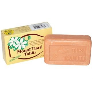 Monoi Tiare Tahiti, ココナツオイルソープ、サンダルウッドの香り、4.55 oz (130 g)