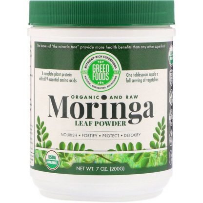 Green Foods Corporation, オーガニックで未加工、モリンガの葉パウダー、7オンス (200 g)