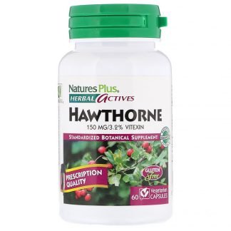 Nature's Plus, ハーバル・アクティブス、サンザシ、 150 mg、ベジキャップ60 錠