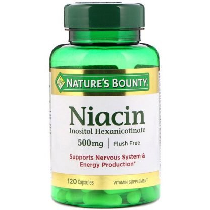 Nature's Bounty, フラッシュフリーナイアシン、 500 mg、 120カプセル