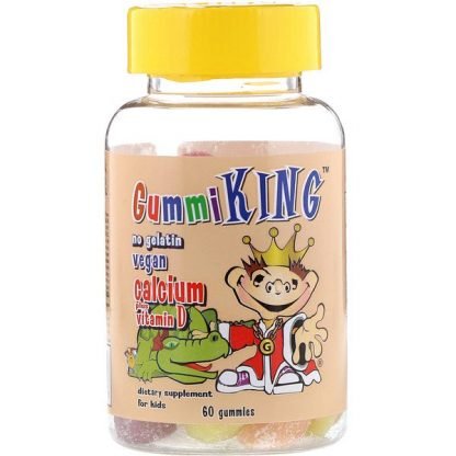 GummiKing, 子供用ビタミンＤ入りカルシウム、60 グミ