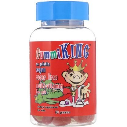 GummiKing, シュガーフリー･マルチビタミン、子供用、60グミ