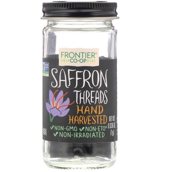 Frontier Natural Products, サフラン, スレッド, 0.036 オンス (1 g)