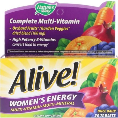 Nature's Way, ネイチャーズウェイ, Alive!、Women's Energyマルチビタミン･マルチミネラル、50錠