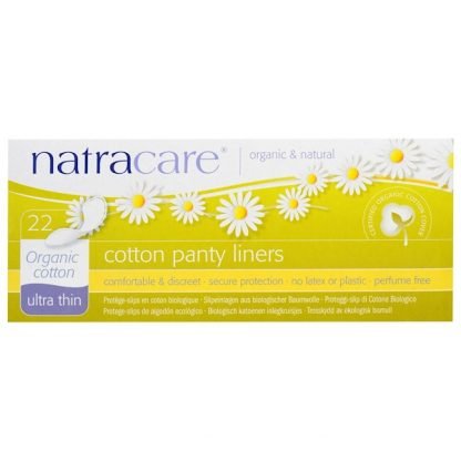 Natracare, コットンおりものシート, 超薄型, オーガニックコットン, 22 おりものシート入り