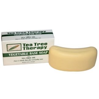 Tea Tree Therapy, ベジタブルベース・ソープ、ティーツリーオイル配合、固形、3.9 oz (110 g)