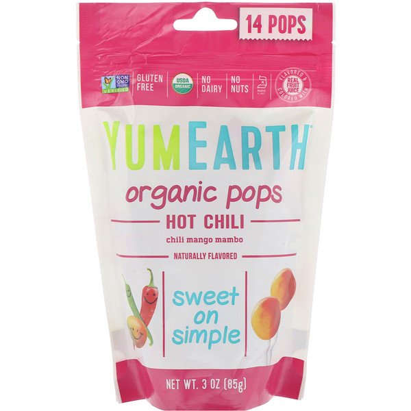 YumEarth, Organic Hot Chili Pops, Chili Mango Mambo, 14 Pops, 3 oz (85 g)