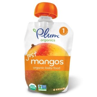 Plum Organics, オーガニック・ベビーフード, ステージ 1, マンゴのみ, 3.5オンス (99 g)