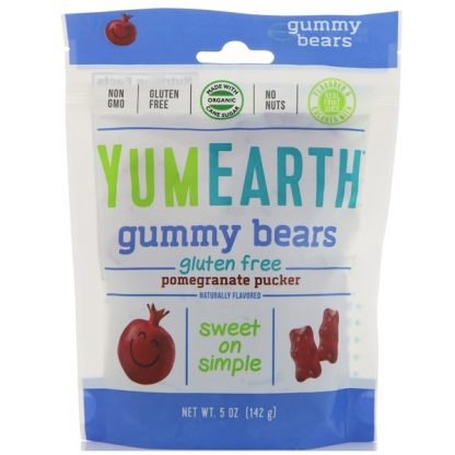 YumEarth, グミベア、ザクロ、5 oz (142 g)