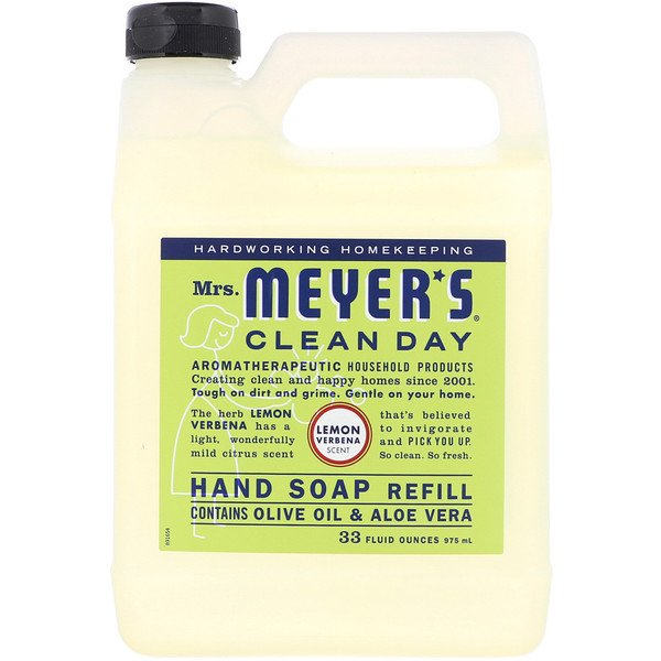 Mrs. Meyers Clean Day, 液体ハンドソープ レフィル、 レモンバーベナの香り、 33液量オンス (975 ml)